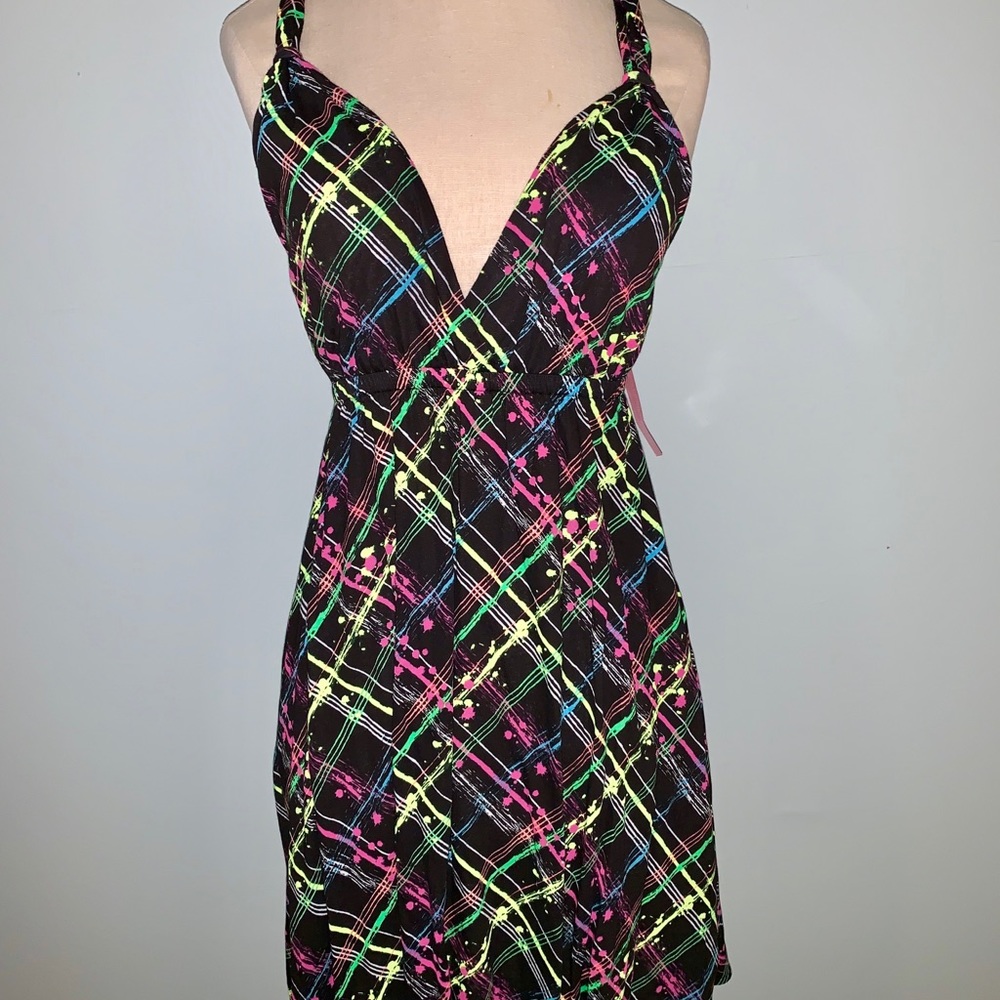 Multicolored Rave Paint Splat Dress - Picture 3 of 4